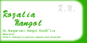 rozalia mangol business card